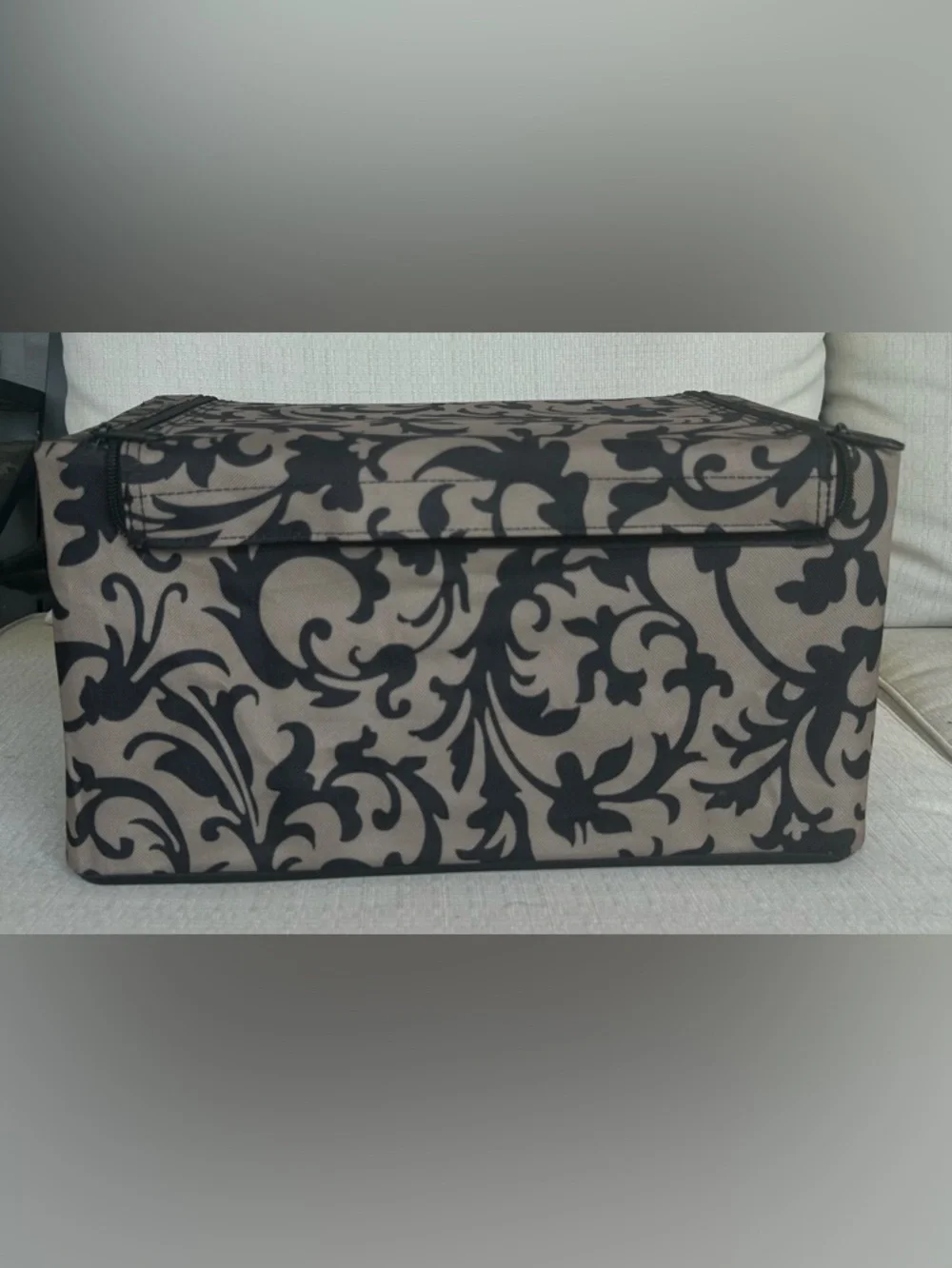 Reisenthel Small Baroque Marble Storage Organizer in Black and Taupe
